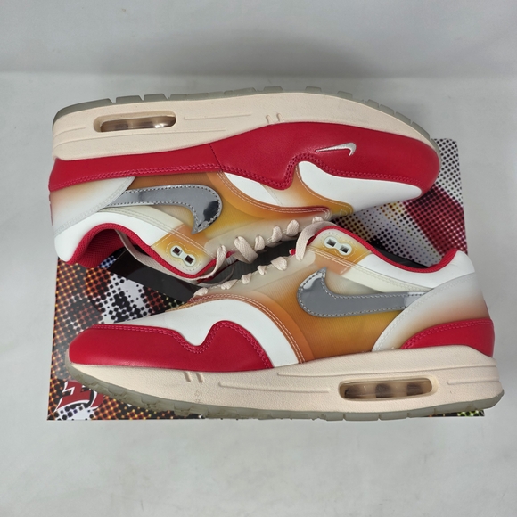 Nike Kids Red and White Sneakers - Picture 1 of 12